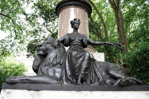 Statula, Bronza, Vandentiekio Vieta, Londonas, Britanija, Liūtas