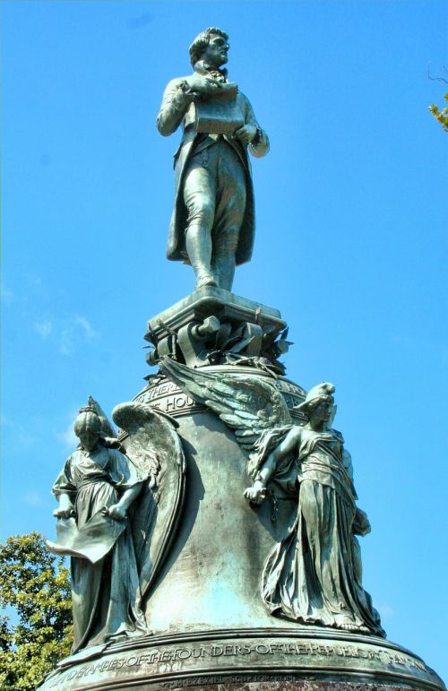 Statula, Bronza, Alegoriškas, Angelai, Tomas Džefersonas, Skulptūra, Paminklas, Architektūra, Orientyras