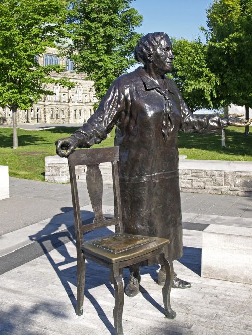 Statula, Metalas, Bronza, Lydinys, Skulptūra, Moteris, Otava, Kanada
