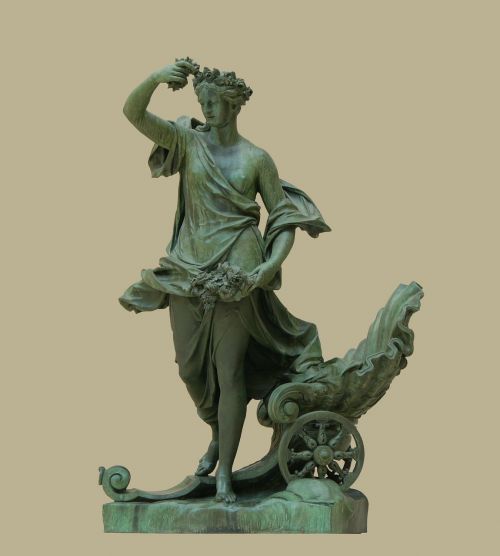 Statula, Bronza, Moteris, Moteris, Aurora, 1693, Philippe Magnijė, Lova, Muziejus, Senovinis
