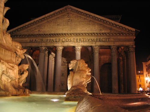 Statula, Fontanas, Roma, Panteonas, Italy, Pastatai, Architektūra, Kvadratas