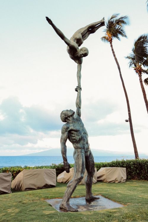 Statula, Žmonės, Orientyras, Skulptūra, Simbolis, Akmuo, Architektūra, Turizmas, Pritraukimas, Kultūra, Senas, Vyras, Maui, Hawaii, Papludimys, Vandenynas