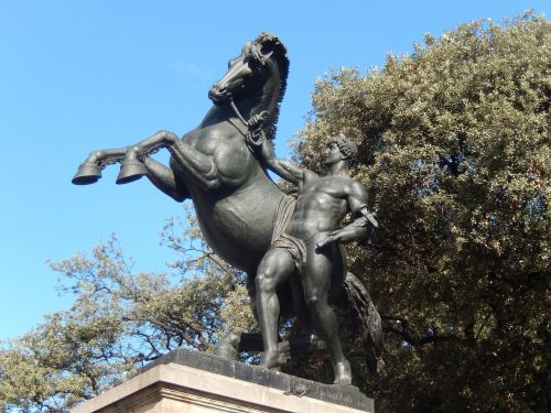 Vyras Su Arkliu, Statula, Barcelona, Plaça De Catalunya, Miguel Osle, Išmintis