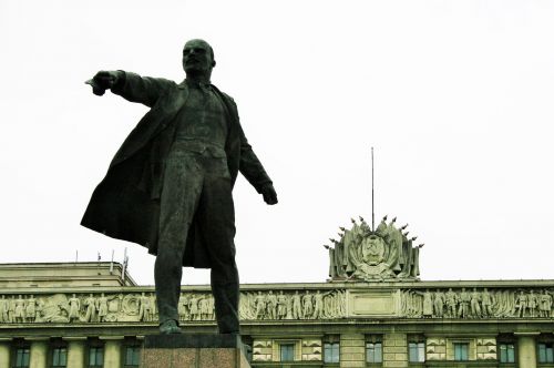 Statula,  Didelis,  Figūra,  Patinas,  Leninas,  Statula Leninas