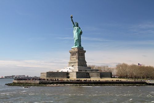 Laisvės Statula, Niujorkas, Manhatanas, Paminklas, Miesto, Orientyras, Niujorkas, New York Skyline