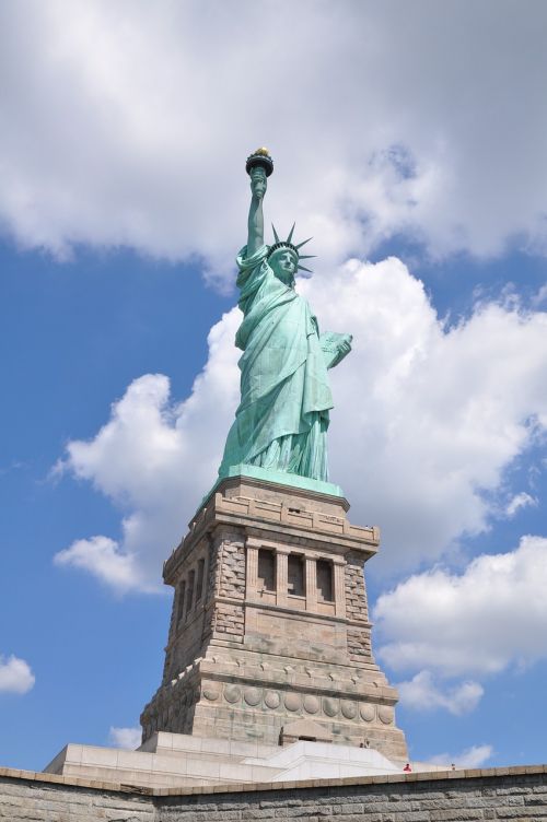 Laisvės Statula, Usa, Debesys, Niujorkas, Amerikietis, Dangus