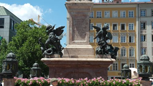 Marijos Statula, Marienplatz, Munich, Architektūra, Pastatas, Miesto Rotušė, Nauja Rumai, Bavarija