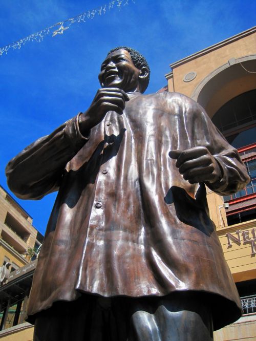 Statula,  Bronza,  Prezidentas,  Nelsonas & Nbsp,  Mandela,  Nelsono Mandelės Statula