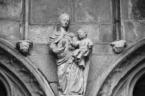 Statulos Akmuo, Mary Jėzus Nuotrauka Juoda Balta, Religinis Asmuo, Katedros Bažnyčia, Religija, Katalikų