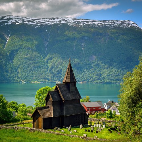 Atitolinti Bažnyčią,  Fjord,  Kalnų,  Urnes,  Norvegija