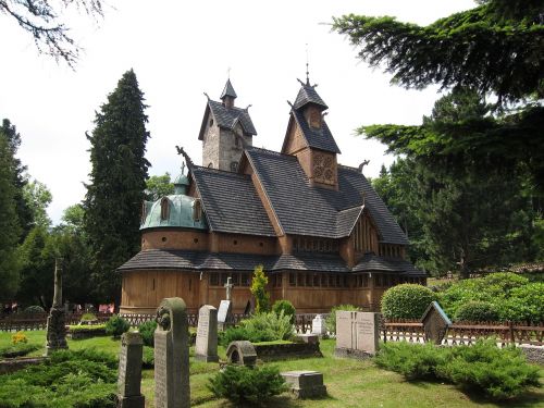 Tvirtovė Bažnyčia, Karpačas, Lenkija, Miškai, Architektūra, Kapinės