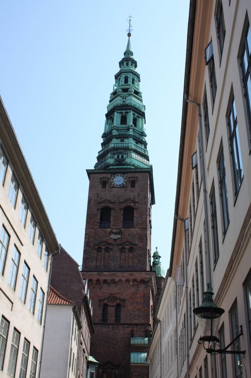 Bokštas, Bažnyčia, Alėja, Lankytinos Vietos, Kopenhaga, Denmark