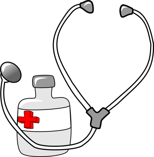Stetoskopas, Medicina, Medicinos, Gydytojas, Medic, Gydytojas, Širdies Plakimas, Nemokama Vektorinė Grafika