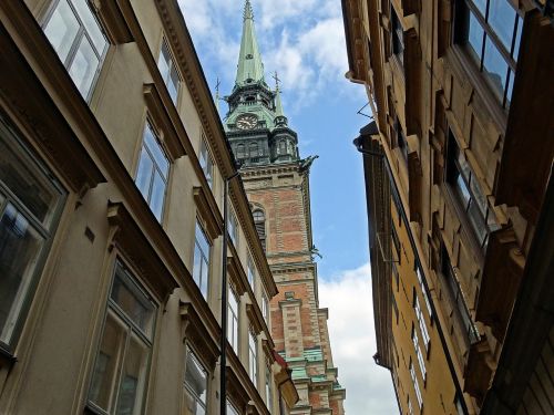 Stockholm, Senamiestis, Bažnyčios Bokštas, Senas Namas, Švedija
