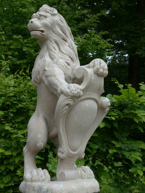 Akmens Figūra, Liūtas, Asmuo, Hellbrunn, Salzburg, Austria