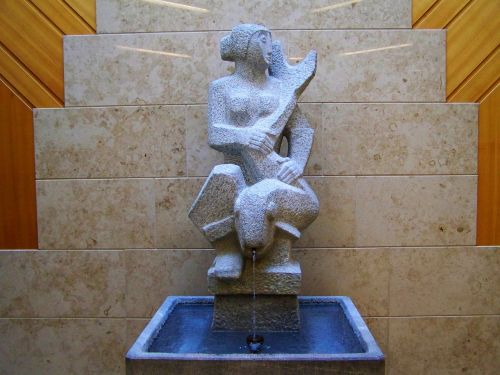 Akmens Skulptūra, Fontanas, Moterų Figūra