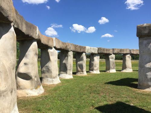 Akmens Struktūra, Mėlynas Dangus, Stonehenge Replika, Texas
