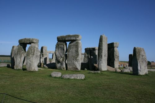 Stonehenge, Anglija, Mėlynas Dangus, Akmuo