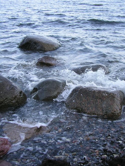 Akmenys, Vanduo, Rügen, Baltijos Jūra, Jūra, Bankas