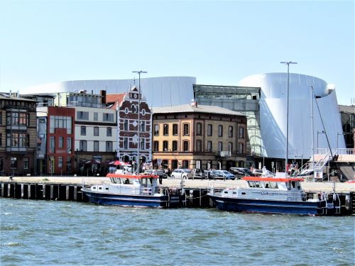 Stralsund, Uostas, Vanduo, Valtys, Architektūra