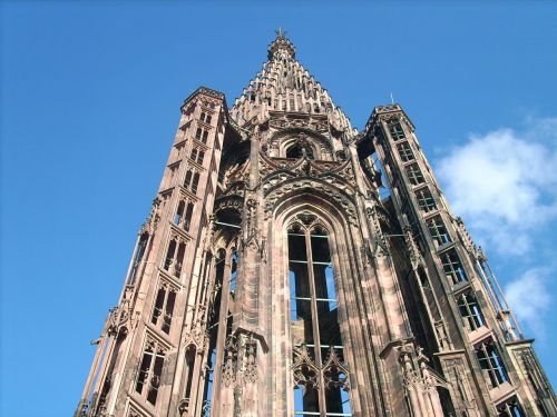 Strasbourg, Bažnyčia, Katedra, Mėlynas, Bokštas, Dangus, Architektūra, Pastatas, Religija, Istorinis, Bokštas, Krikščionybė, Orientyras, Europa, Turizmas