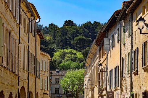 Gatvė, Kaimas, Senas, Architektūra, Provence, Vaucluse, Villeneuve Lez Avignon, Avignon, France