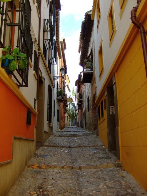 Gatvė, Juostos, Granada, Andalūzija, Ispanija