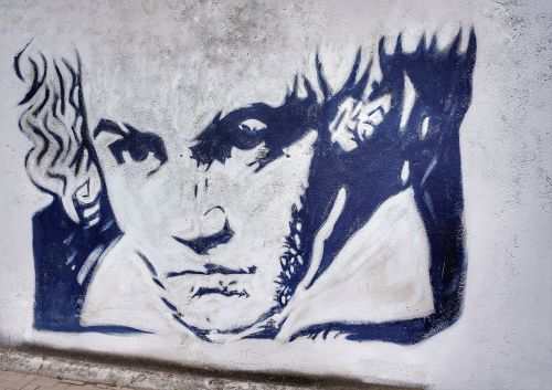 Gatvė, Menas, Beethovenas, Grafiti, Verona, Italy