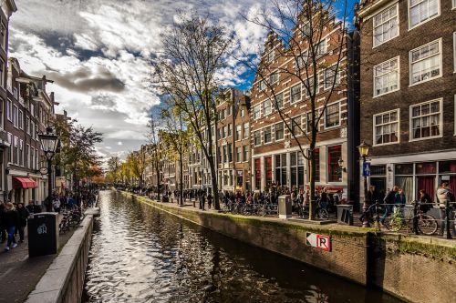 Gatvė,  Kanalas,  Miestas,  Architektūra,  Miestas,  Amsterdamas,  Nyderlandai,  Be Honoraro Mokesčio