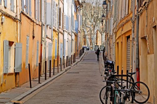 Gatvė,  Alėja,  Miestas,  Miestas,  Architektūra,  Dangas,  Fasadas,  Aix-En-Provence,  France,  Be Honoraro Mokesčio