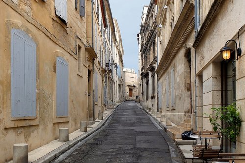 Gatvė,  Alėja,  Miestas,  Miestas,  Architektūra,  Dangos,  Fasadas,  Arles,  Provanso,  Prancūzija