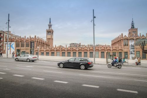 Gatvė, Barcelona, Ispanija, Automobiliai, Eismas