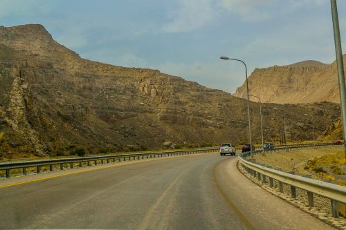 Gatvė, Kelionė, Automobilis, Kalnas, Jebel Akhdar, Oman, Nizwa