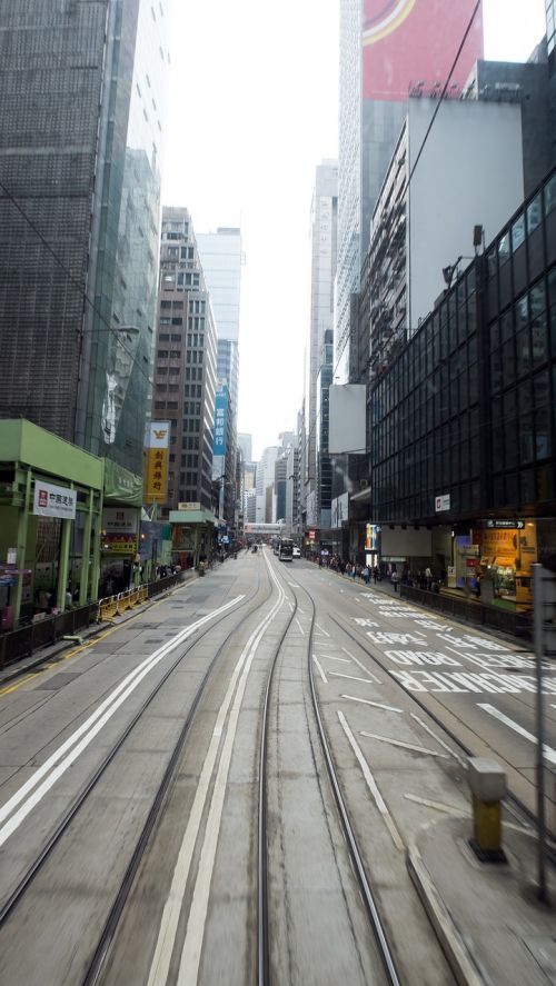 Gatvė, Kelias, 輕 輕, Geležinkelis, Ding Ding Automobiliai, Honkongas, Hk, Xianggang