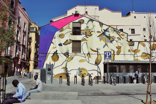 Gatvės Menas, Fjeras, Grafiti, Siena, Dažytos Sienos, Ispanija, Madride, Lavapies