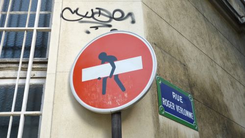 Gatvės Menas, Humoras, Grafiti, Paris, Ženklas