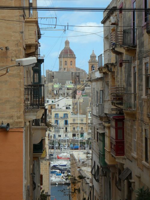 Gatvės Kanjonas, Namai Tarpeklis, Vaizdas, Bažnyčia, Uostas, Malta