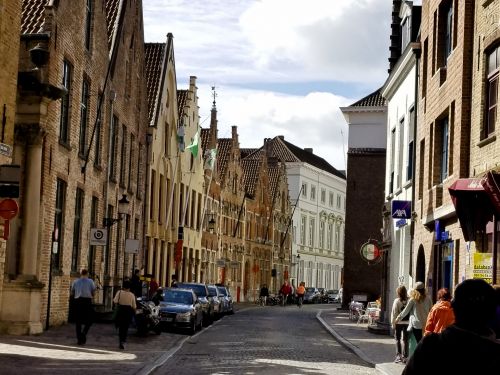 Bruges,  Belgija & Nbsp,  Gėlė,  Gatvė,  Kelias,  Plytos & Nbsp,  Architektūra,  Penktoji Ir Amžius,  Senovės,  Gatvė Brigėse,  Belgija