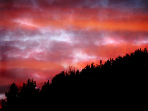 Strinesdale, Lancashire, Raudona, Dangus, Saulėlydis, Debesys, Dusk, Švytėjimas, Šviesa, Anglija, Siluetas, Miškas, Uk, Gamta, Oranžinė, Saulė, Lauke, Britanija, Šešėlis, Kraštovaizdis