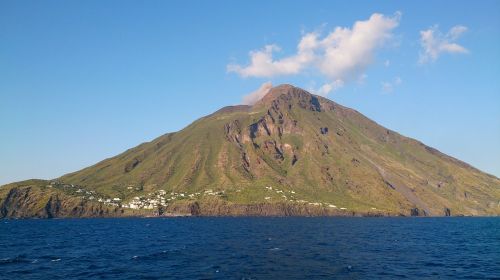 Stromboliai, Aeolian Salos, Vulkanas, Aktyvus, Lava, Sicilija, Italy
