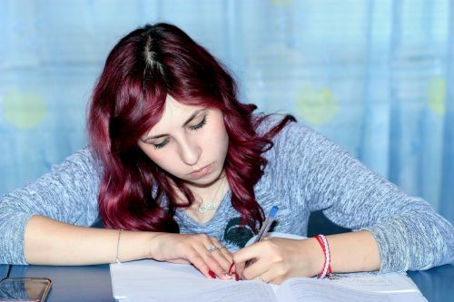 Studijuoti, Mergaitė, Rašymas, Nešiojamojo Kompiuterio, Mokymasis