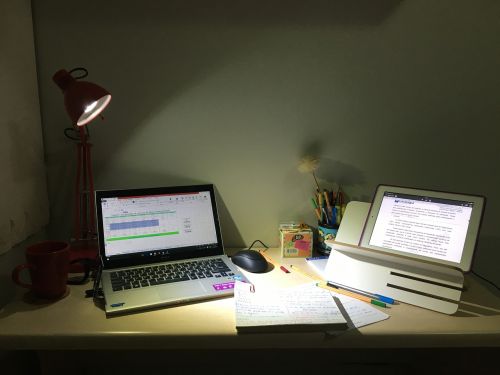 Studijuoti, Tyrimai, Naktis, Nešiojamojo Kompiuterio, Ipad, Stalas, Darbas