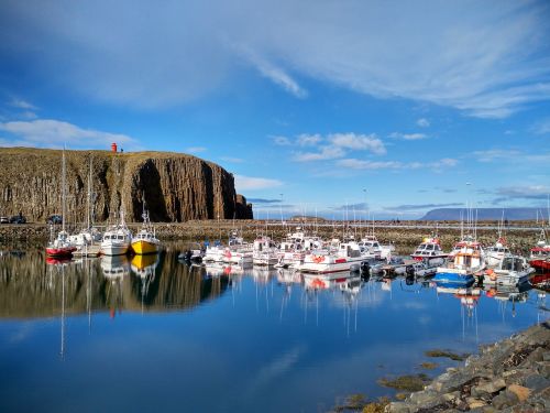 Stykkishólmur, Uostas, Iceland, Pusiasalio Snæfellsnes, Prieplauka