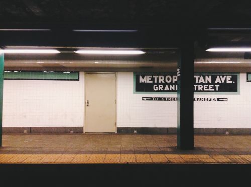Metro, Stotis, Gabenimas, Nyc, Miesto, Niujorkas, Metropolijos Ave, Platforma