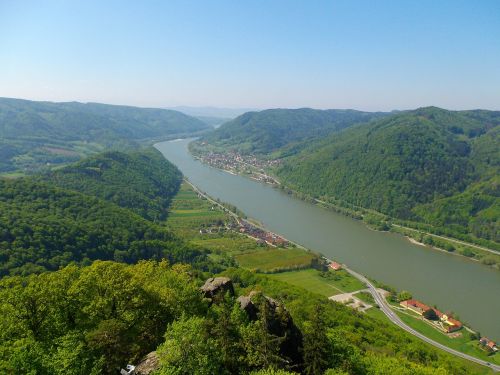 Vasara, Danube, Agsteinas, Wachau, Upė