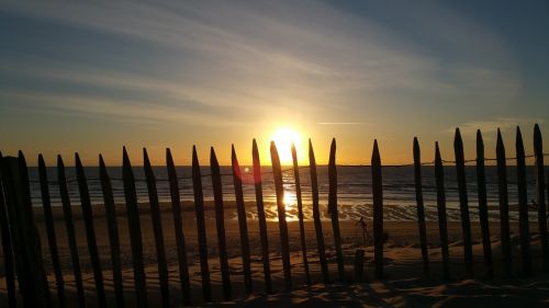 Saulė, Papludimys, Saulėlydis, Vandenynas, Fencesunset, Vakaras, Dangus