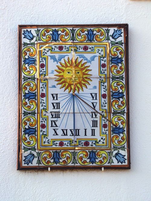 Saulės Laikrodis, Saulė, Laikas, Žymeklis, Laikrodis, Plytelės, Balta Siena, Ispanija