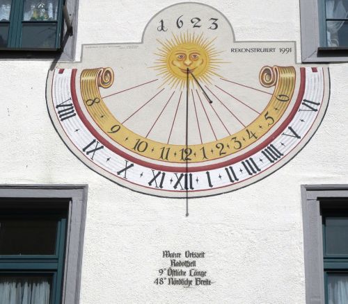 Saulės Laikrodis, Laikas, Laikrodis, 1623, Namo Dvasia Šventa, Radolfzell, Vokietija
