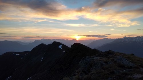 Sunrise,  Gražus,  Romantiškas,  Kalnų,  Alpine,  Kraštovaizdis,  Dawn,  Dangus,  Austrija