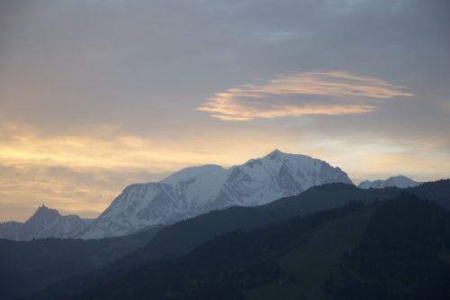 Saulėtekis, Sniegas, Kalnas, Mont Blanc